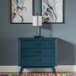 Indigo 3-Drawer Wood Chest-Kirkland's Home Cheap
