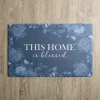 Indigo Floral Blessed Kitchen Mat-Kirkland's Home New
