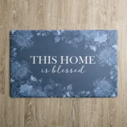 Indigo Floral Blessed Kitchen Mat-Kirkland's Home New