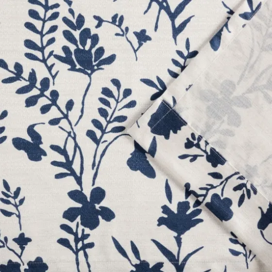 Indigo Floral 2-Pc. Curtain Panel Set, 84 In.-Kirkland's Home Online