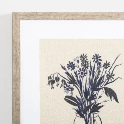 Indigo Floral Vase Ii Framed Art Print-Kirkland's Home Store