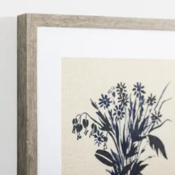 Indigo Floral Vase Ii Framed Art Print-Kirkland's Home Store