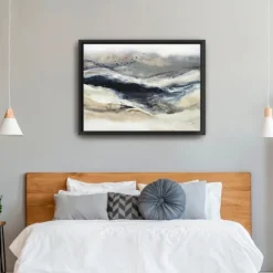 Indigo Sway Framed Canvas Art Print-Kirkland's Home Flash Sale