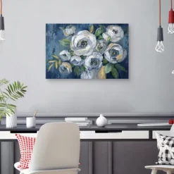 Indigo Touch Of Gold Canvas Art Print, 36X24 In.-Kirkland's Home Fashion
