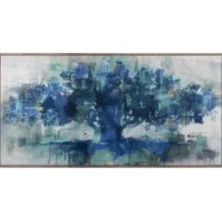 Indigo Tree Of Life Light Gray Framed Art Print-Kirkland's Home Best
