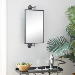 Industrial Distressed Iron Mount Mirror-Kirkland's Home Sale