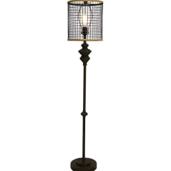 Industrial Edison Bulb Metal Mesh Shade Floor Lamp-Kirkland's Home Best