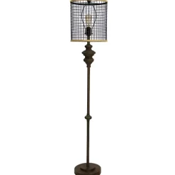 Industrial Edison Bulb Metal Mesh Shade Floor Lamp-Kirkland's Home Best
