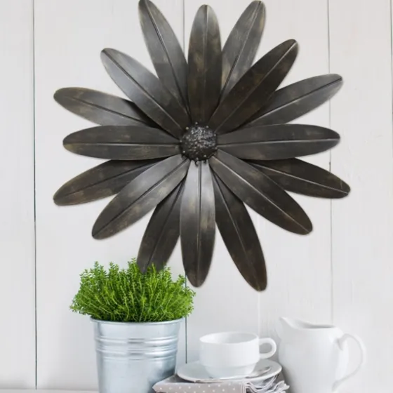 Industrial Flower Metal Wall Plaque-Kirkland's Home Online