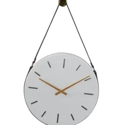 Industrial Leather Strap Hanging Wall Clock-Kirkland's Home Best