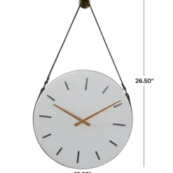 Industrial Leather Strap Hanging Wall Clock-Kirkland's Home Best