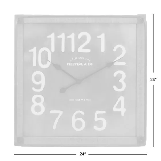 Industrial Square Liam Clock-Kirkland's Home Hot