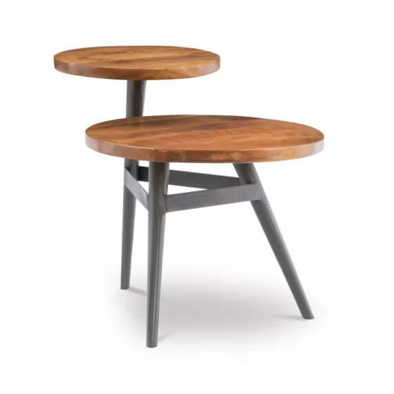 Industrial Two-Tiered Gunmetal Accent Table-Kirkland's Home Store