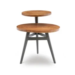 Industrial Two-Tiered Gunmetal Accent Table-Kirkland's Home Store