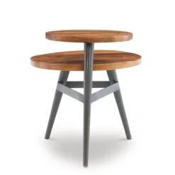 Industrial Two-Tiered Gunmetal Accent Table-Kirkland's Home Store