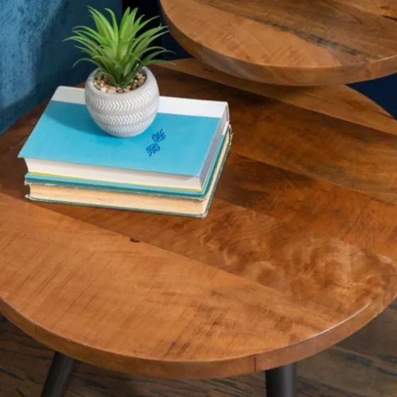 Industrial Two-Tiered Gunmetal Accent Table-Kirkland's Home Store