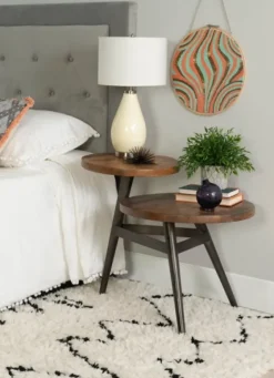 Industrial Two-Tiered Gunmetal Accent Table-Kirkland's Home Store