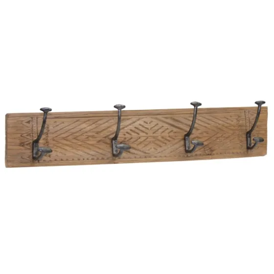 Intricate Carved Diamond Wood Wall Hooks-Kirkland's Home Shop