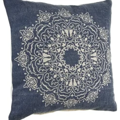 Intricate Medallion Navy And Cream Pillow-Kirkland's Home New