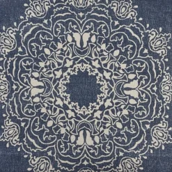 Intricate Medallion Navy And Cream Pillow-Kirkland's Home New