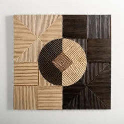 Inverted Shapes Ribbed Wall Plaque-Kirkland's Home Hot