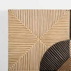 Inverted Shapes Ribbed Wall Plaque-Kirkland's Home Hot