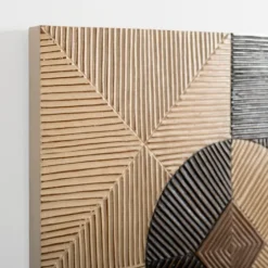 Inverted Shapes Ribbed Wall Plaque-Kirkland's Home Hot