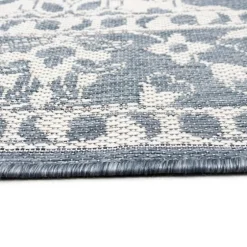 Irene Blue Daffodil Outdoor Area Rug, 7X9-Kirkland's Home Cheap