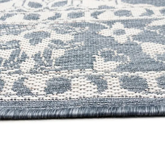 Irene Blue Daffodil Outdoor Area Rug, 7X9-Kirkland's Home Cheap