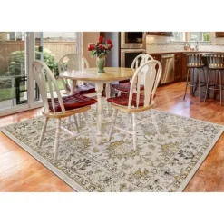 Irene Yellow Daffodil Outdoor Area Rug, 4X7-Kirkland's Home Outlet