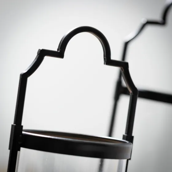 Iron And Glass Svelte Lanterns, Set Of 2-Kirkland's Home Fashion