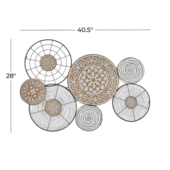 Iron And Wood Layered Plates Wall Plaque-Kirkland's Home New