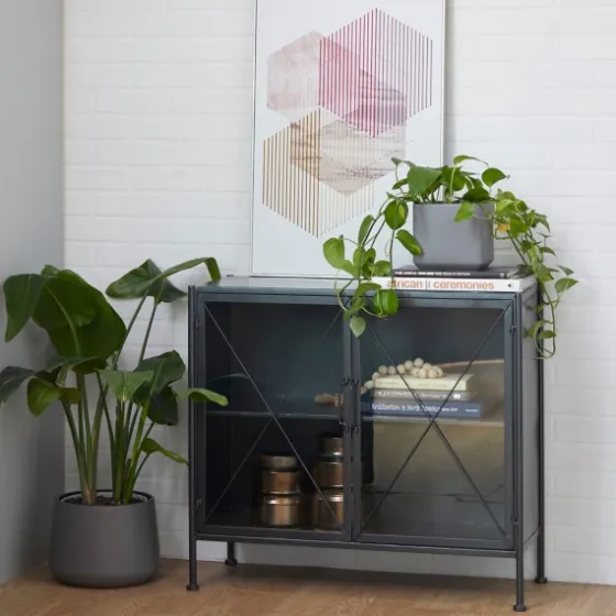 Iron X-Panel Cabinet-Kirkland's Home Discount