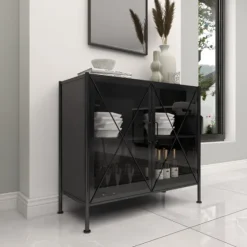 Iron X-Panel Cabinet-Kirkland's Home Discount