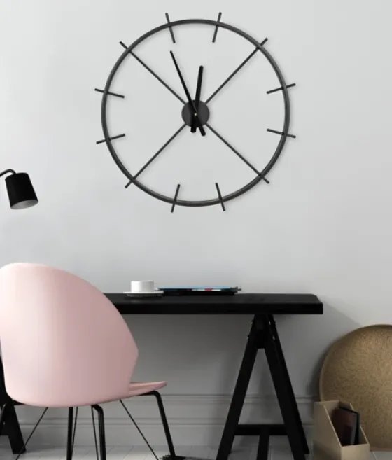 Isaac Black Modern Wall Clock-Kirkland's Home Shop