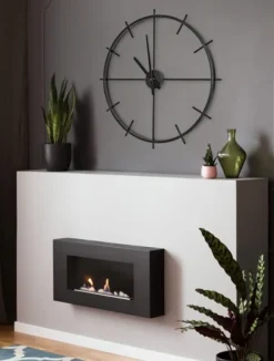 Isaac Black Modern Wall Clock-Kirkland's Home Shop