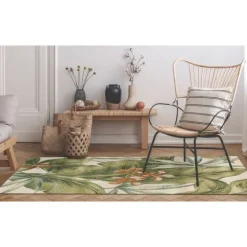 Island Leaf Outdoor Rug, 4X7-Kirkland's Home Discount