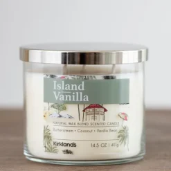 Island Vanilla Triple Wick Jar Candle-Kirkland's Home Online