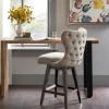 Ivey High Wingback Swivel Counter Stool-Kirkland's Home Outlet