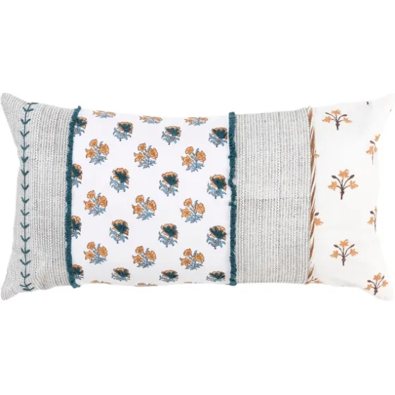 Ivory & Multicolor Botanical Lumbar Pillow-Kirkland's Home Shop