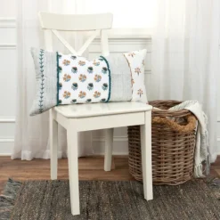 Ivory & Multicolor Botanical Lumbar Pillow-Kirkland's Home Shop