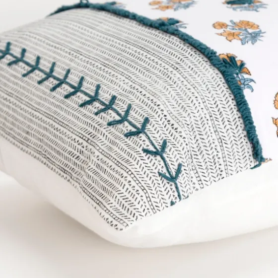 Ivory & Multicolor Botanical Lumbar Pillow-Kirkland's Home Shop