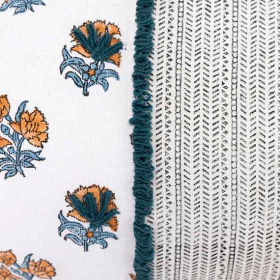 Ivory & Multicolor Botanical Lumbar Pillow-Kirkland's Home Shop