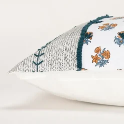 Ivory & Multicolor Botanical Lumbar Pillow-Kirkland's Home Shop