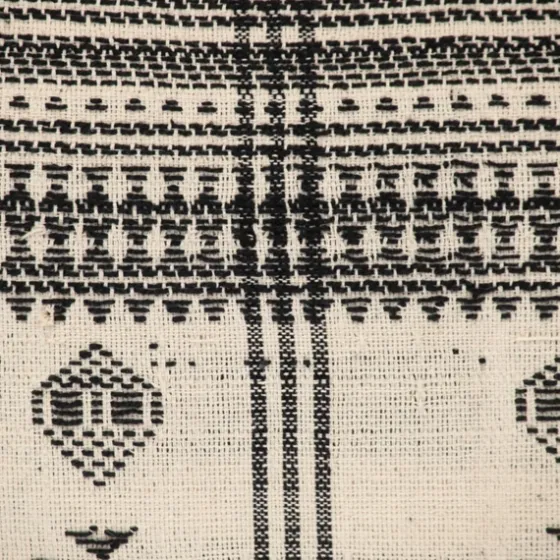 Ivory And Black Boho Stripes Lumbar Pillow-Kirkland's Home New