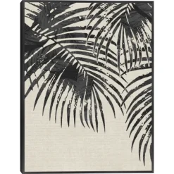 Ivory And Black Palms Canvas Art Print-Kirkland's Home Clearance