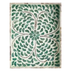 Ivory And Clover Mosaic Capiz Shell Tray, 15 In.-Kirkland's Home Best Sale