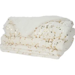 Ivory And Gold Metallic Branches Throw-Kirkland's Home Shop