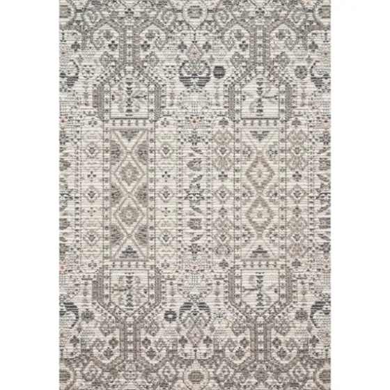 Ivory And Gray Column Outdoor Area Rug, 5X7-Kirkland's Home Hot