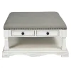 Ivory And Gray Upholstered Square Coffee Table-Kirkland's Home Best